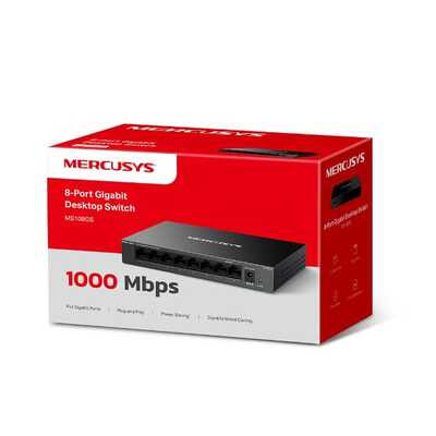 Mercusys 8-Port Gigabit Desktop Switch (موديل: MS108GS)