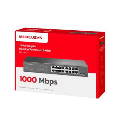 Mercusys 16-Port Gigabit Desktop/Rackmount Switch (موديل: MS116GS)